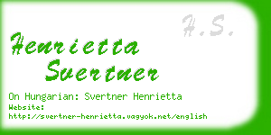 henrietta svertner business card